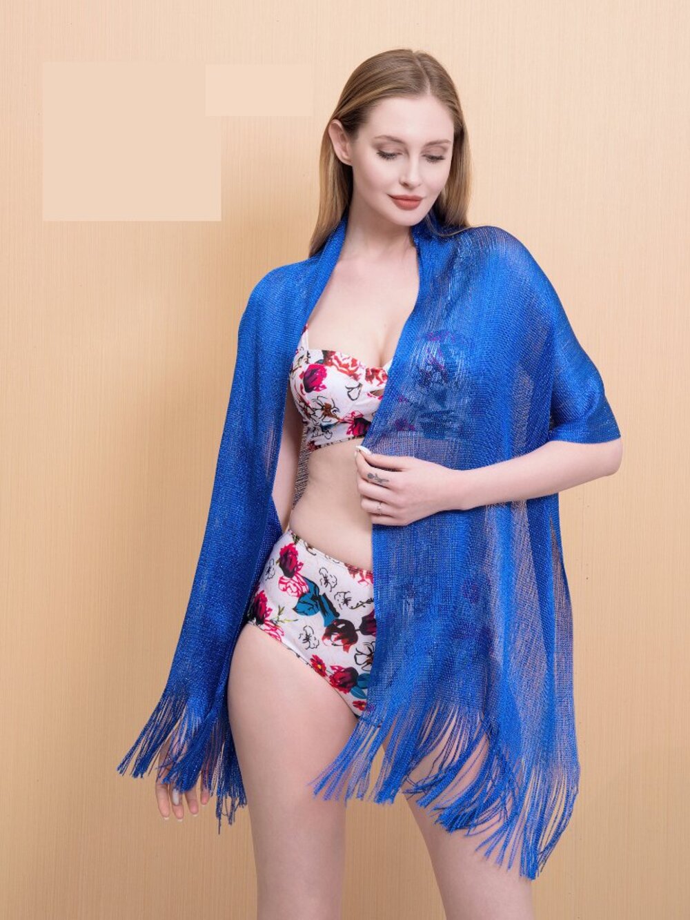 Royal Blue Shimmer and Shine Scarf Shawl Wrap
